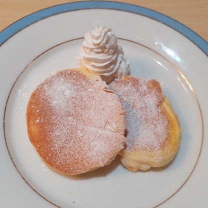 フライパンで焼きました！
ふわふわ軽い食感で美味しかったです♪